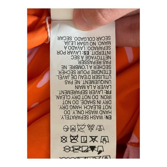 Roxy Kate Bosworth swimsuit One Piece floral pink orange size XXL - Picture 6 of 8